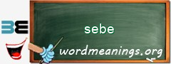 WordMeaning blackboard for sebe